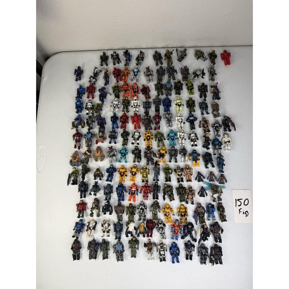 Huge Mega Bloks/Construx Lot of Halo Mini 150 Figures & Weapons